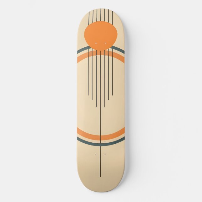Skateboard Diseño gráfico retro minimalista (Anverso)