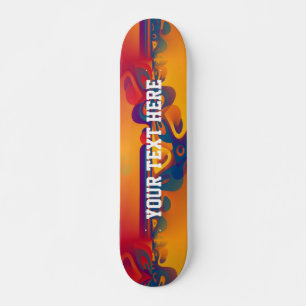 Skateboard Diseño gráfico sin costuras - amarillo rojo I