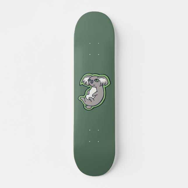 Skateboard Diseño gris de relajación del dibujo del verde de (Anverso )