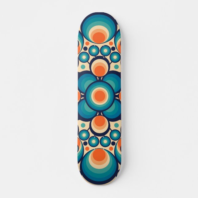 Skateboard Diseño hippy vintage (Anverso )