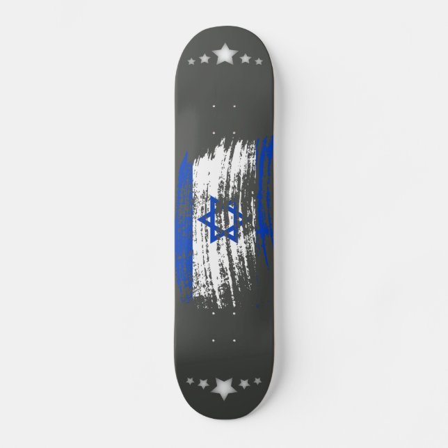Skateboard Diseño israelí fresco de la bandera (Anverso)