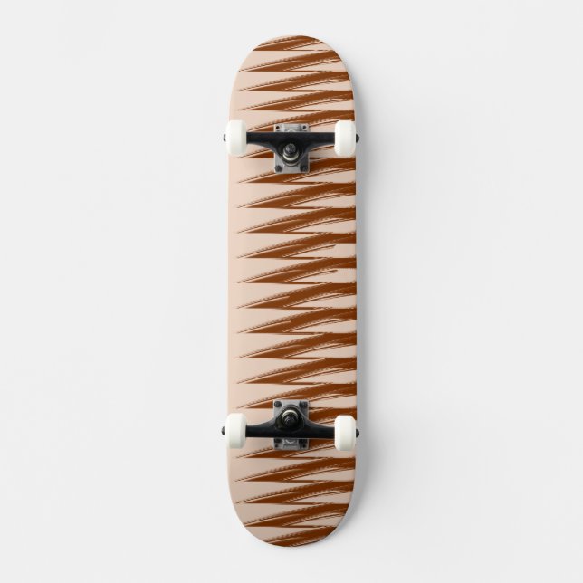 Skateboard Diseño marrón y bronceado (Anverso)