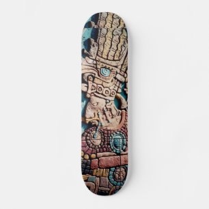 Skateboard Diseño maya azteca de la cubierta del tablero del