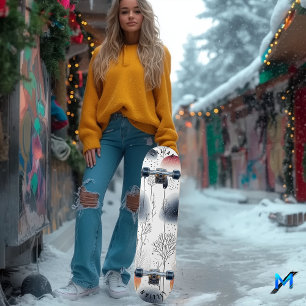 Skateboard Diseño minimalista de cubierta de patinaje inspira