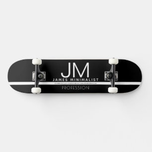Skateboard Diseño minimalista profesional moderno Blanco y