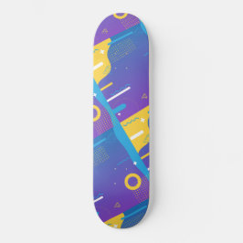 Skateboard Diseño mínimo de color de patrón corto azul