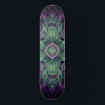 Skateboard Diseño moderno abstracto fractal púrpura y verde<br><div class="desc">Diseño moderno abstracto fractal púrpura y verde por Travis L. Lagasse de Flowstone Graphics.</div>
