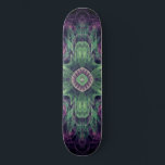 Skateboard Diseño moderno abstracto fractal púrpura y verde<br><div class="desc">Diseño moderno abstracto fractal púrpura y verde por Travis L. Lagasse de Flowstone Graphics.</div>
