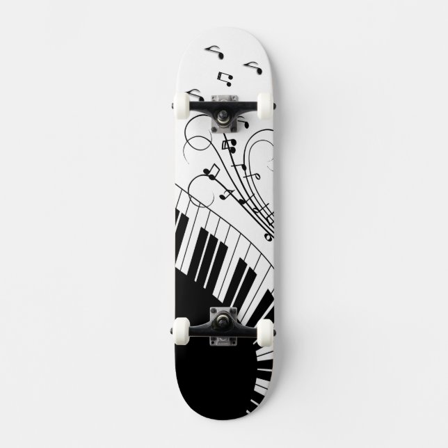 Skateboard Diseño musical de teclado de piano (Anverso)