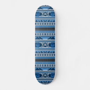 Skateboard Diseño nórdico azul invernal