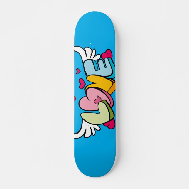 Skateboard Diseño personalizado de patines de amor (Anverso )