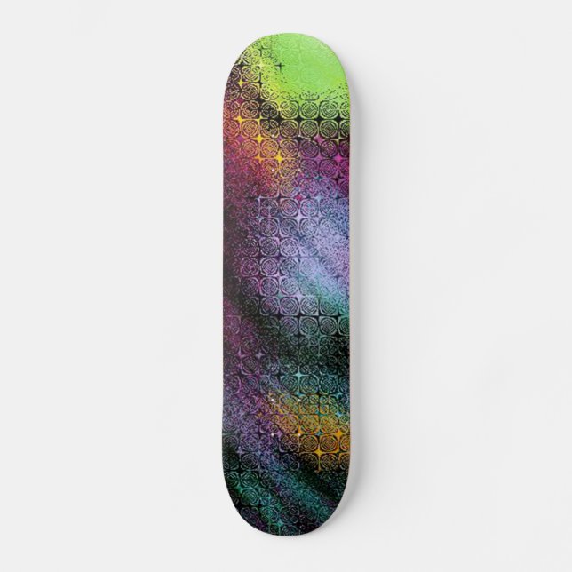 Skateboard Diseño psicodélico múltiple (Anverso)
