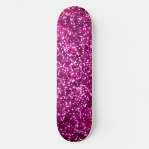 Skateboard Diseño Purpurina de bonito Rosa Rosa Faux