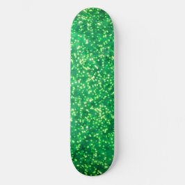 Skateboard Diseño Purpurina de bonito Verde Faux