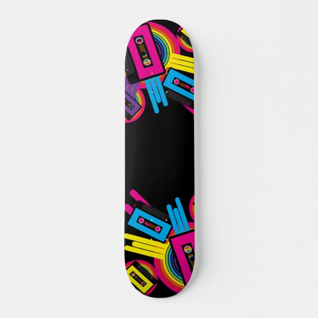 Skateboard Diseño retro del fiesta (Anverso )