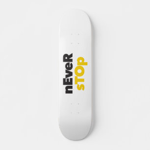 Skateboard Diseño tipográfico moderno, simple y audaz Nunca D