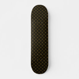 Skateboard Diseño tradicional japonés1 -SHIPPO- Negro y Oro