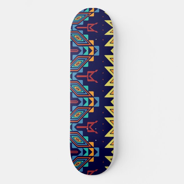Skateboard Diseño tribal abstracto (Anverso)