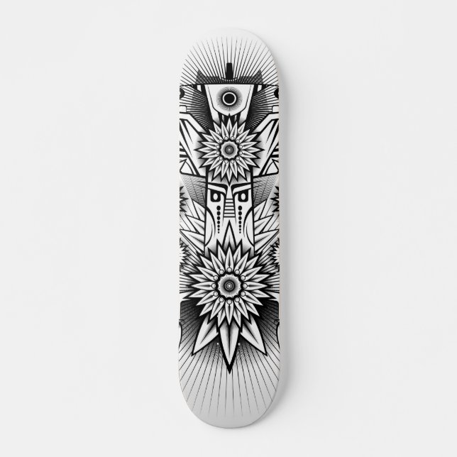 Skateboard Diseño tribal artístico (Anverso )