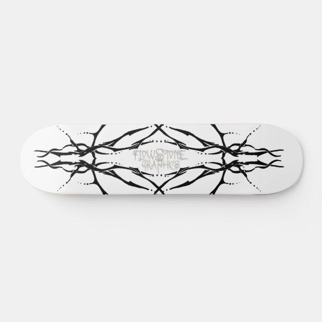 Skateboard Diseño tribal de cráneo de ciervos para cazadores  (Horz)