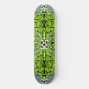 Skateboard Diseño tribal del Imperio Verde