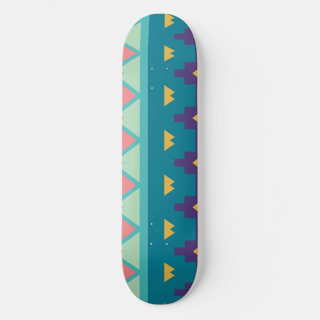 Skateboard Diseño tribal Pastel (Anverso)