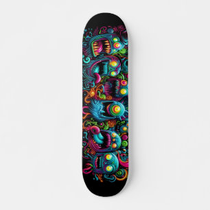 Skateboard Diseños brillantes de monstruos de graffiti