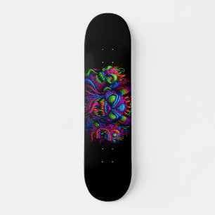 Skateboard Diseños brillantes de monstruos de graffiti