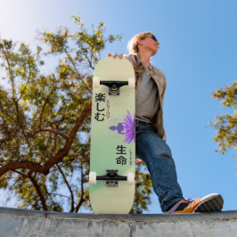 Skateboard Disfruta del Buda de la Vida en Lotus Flower Yello