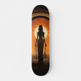 Skateboard Distopía de la ciencia ficción de Lady Against Sun