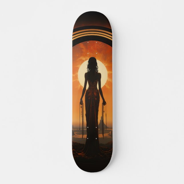 Skateboard Distopía de la ciencia ficción de Lady Against Sun (Anverso )