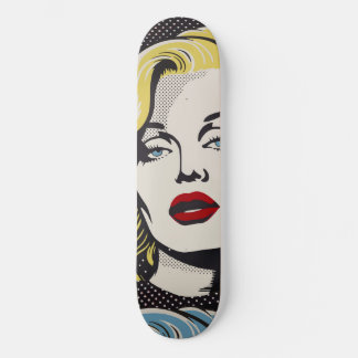 Skateboard Diva de arte pop retro estadounidense