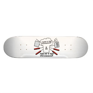 Skateboard Diversión del Bbq de Chillin y de Grillin