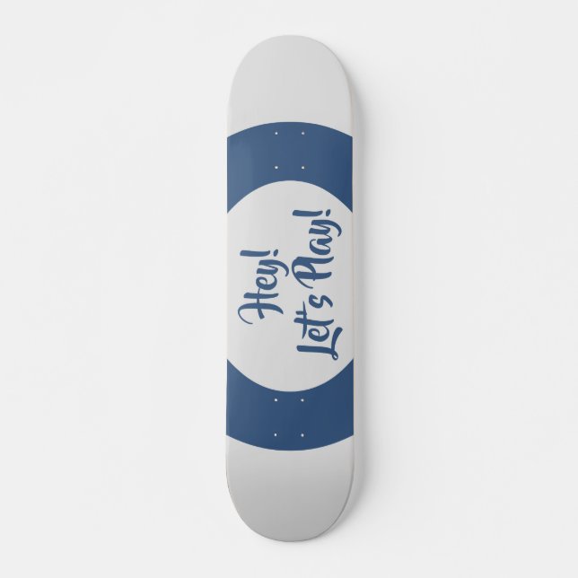 Skateboard Diversión Hey Vamos a Jugar Azul (Anverso )