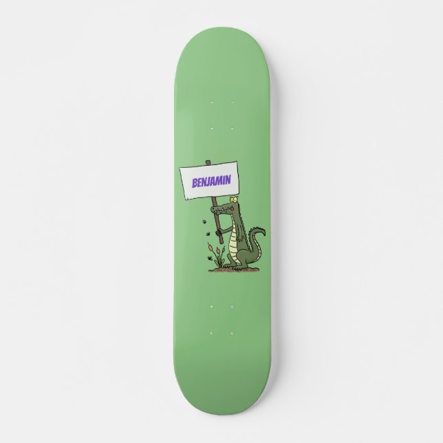 Skateboard Divertido cocodrilo alineador con personalizado de (Anverso )