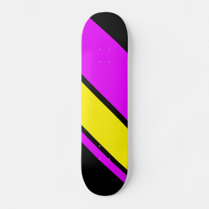 Skateboard Divertido Deportivo Rayas de Carreras Rosadas Amar