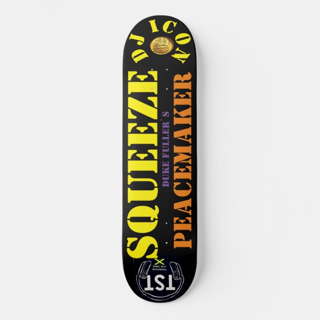 Skateboard DJ ICON SQUEEZE PEACKEMAKER8 1/4" cubierta para sk (Anverso)