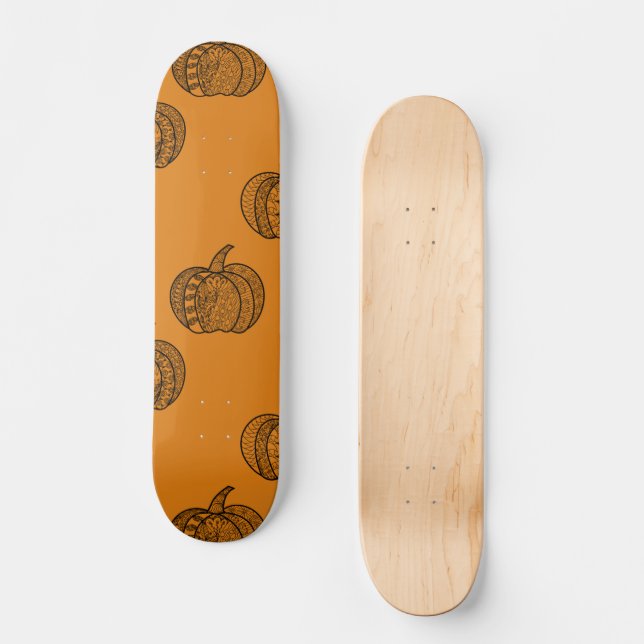 Skateboard Dodles de Halloween calabazas de boho mandala de o (Anverso)