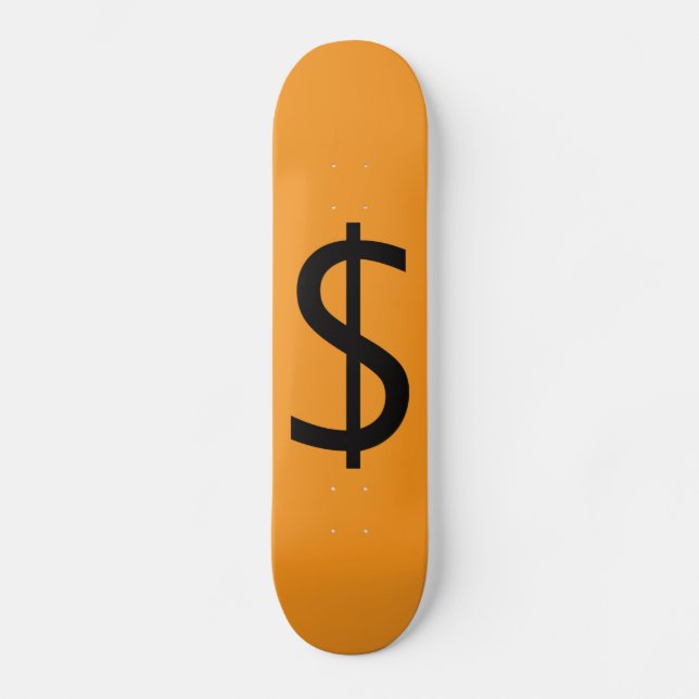 Skateboard Dólar $igno Naranja  (Anverso)