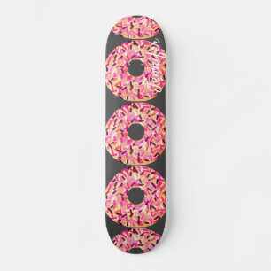 Skateboard Donut rosa espolvorea Chicas personalizados