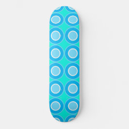 Skateboard Donuts Azules Con Llenos De Turquesa