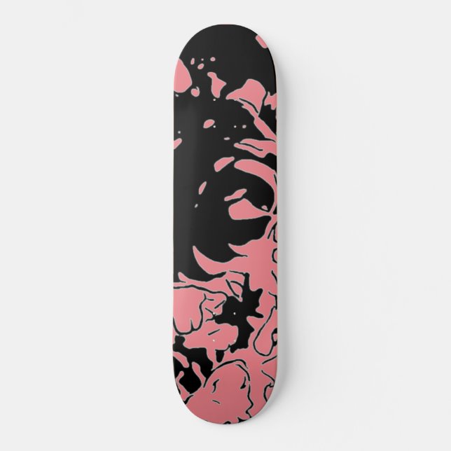 Skateboard Doodle de flores (Anverso)