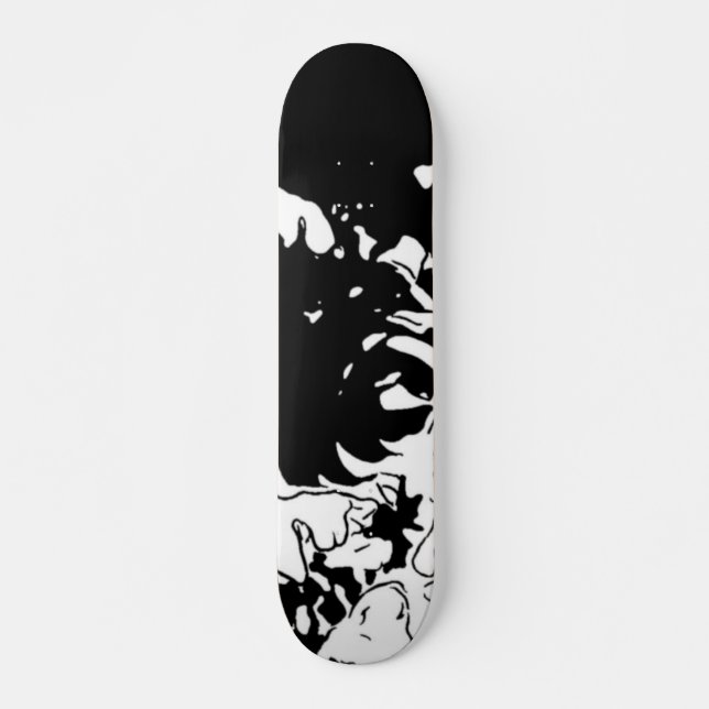 Skateboard Doodle de flores (Anverso )