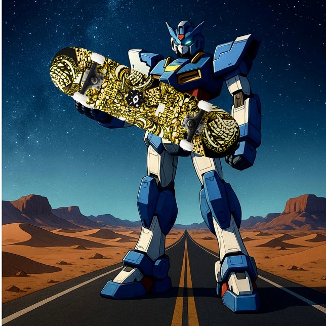 Skateboard Doodle Trippy Black Gold (Subido por el creador)