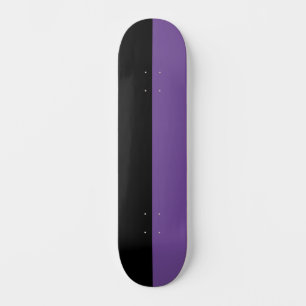 Skateboard Dos colores divididos en tonos medio negro y medio
