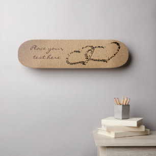 Skateboard Dos Corazones En La Arena