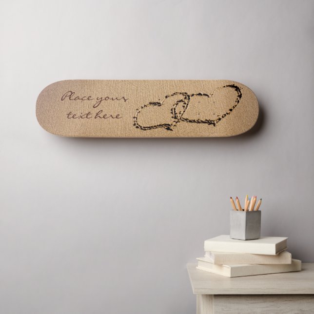 Skateboard Dos Corazones En La Arena (Arte de pared (horz))