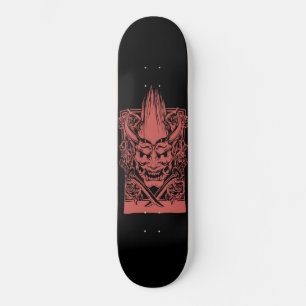 Skateboard Dos demonios rojos con espadas