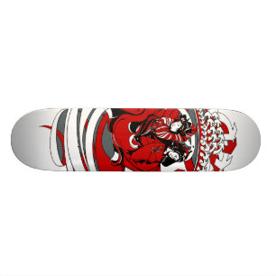 Skateboard Dos geishas con diseño gráfico