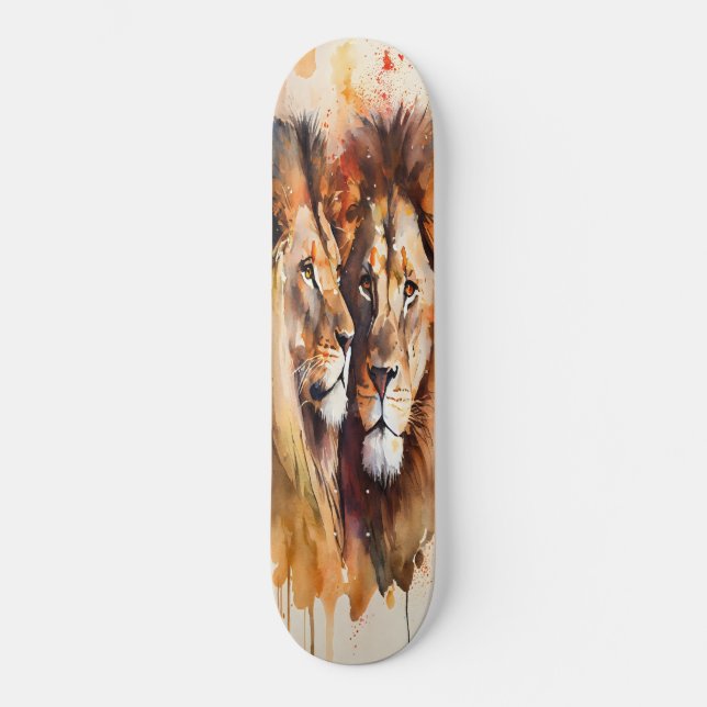 Skateboard dos leones (Anverso)
